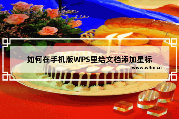 如何在手机版WPS里给文档添加星标