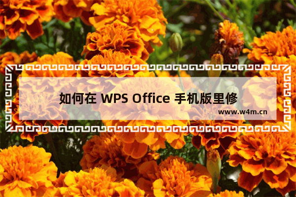 如何在 WPS Office 手机版里修复文档