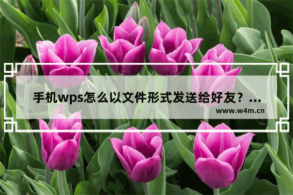 手机wps怎么以文件形式发送给好友？手机wps以文件形式发送给好友具体操作步骤