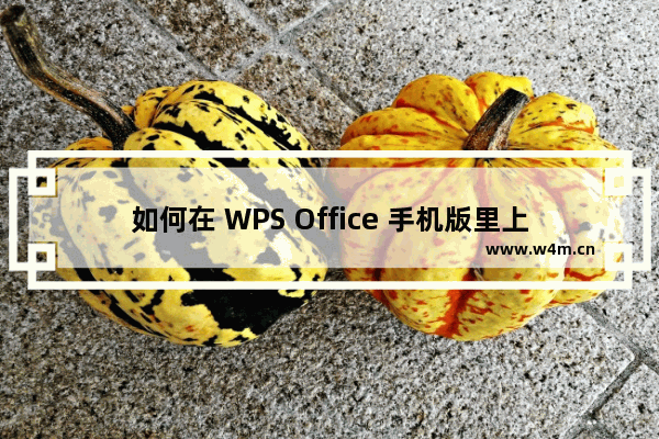 如何在 WPS Office 手机版里上传文件