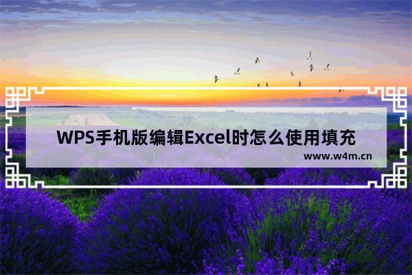 WPS手机版编辑Excel时怎么使用填充柄