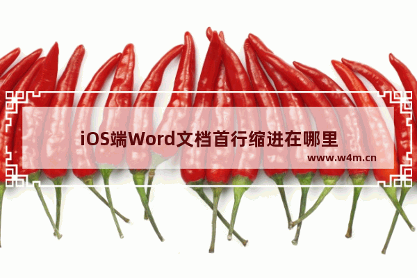 iOS端Word文档首行缩进在哪里