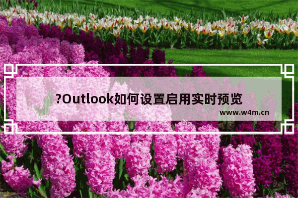 ?Outlook如何设置启用实时预览