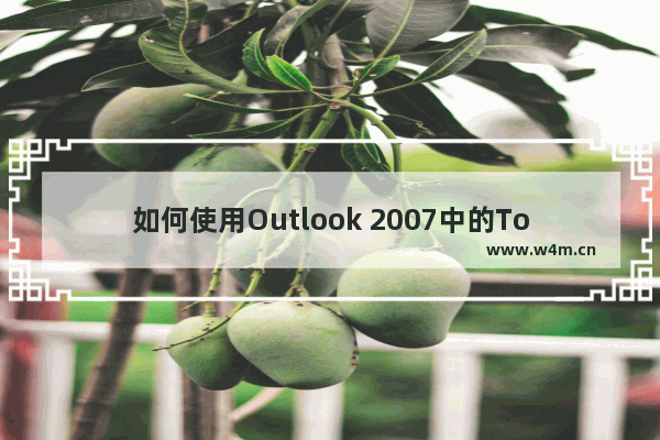 如何使用Outlook 2007中的To-Do栏只显示今天待完成的行动