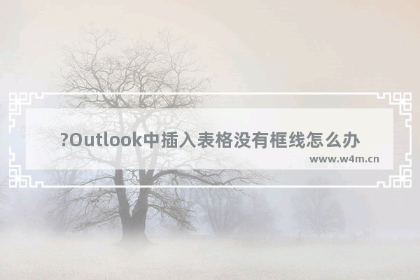 ?Outlook中插入表格没有框线怎么办