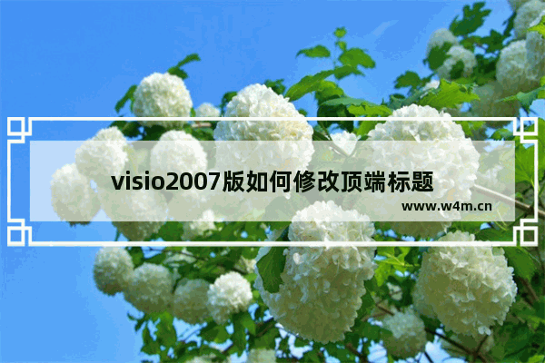 visio2007版如何修改顶端标题