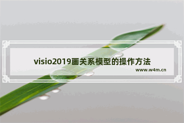 visio2019画关系模型的操作方法