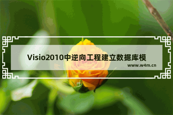 Visio2010中逆向工程建立数据库模型图