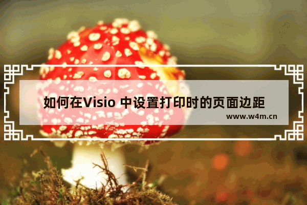 如何在Visio 中设置打印时的页面边距？