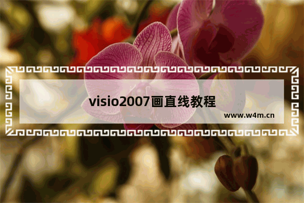 visio2007画直线教程