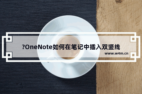 ?OneNote如何在笔记中插入双竖线