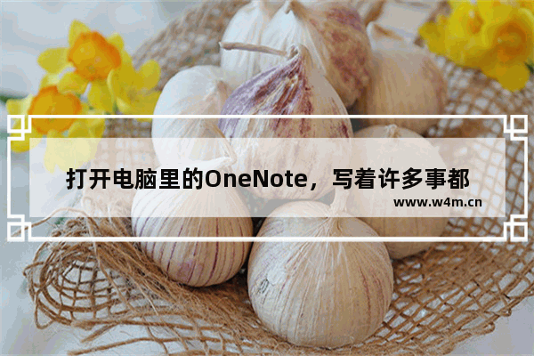 打开电脑里的OneNote，写着许多事都是关于你