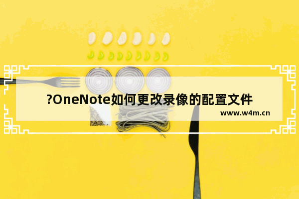 ?OneNote如何更改录像的配置文件