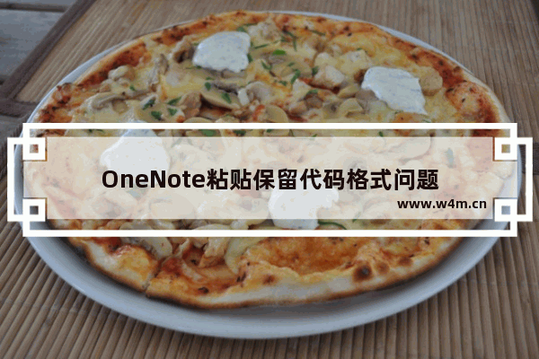 OneNote粘贴保留代码格式问题