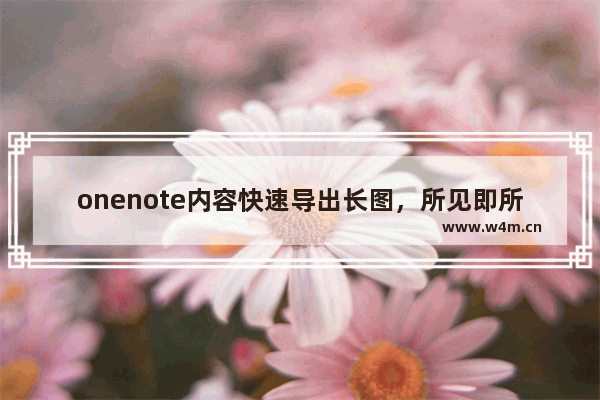 onenote内容快速导出长图，所见即所得