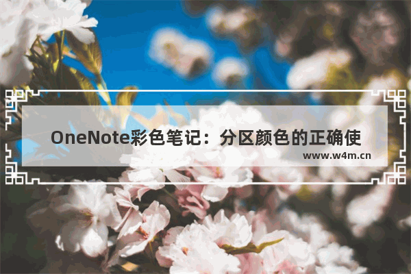 OneNote彩色笔记：分区颜色的正确使用方式