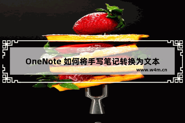 OneNote 如何将手写笔记转换为文本