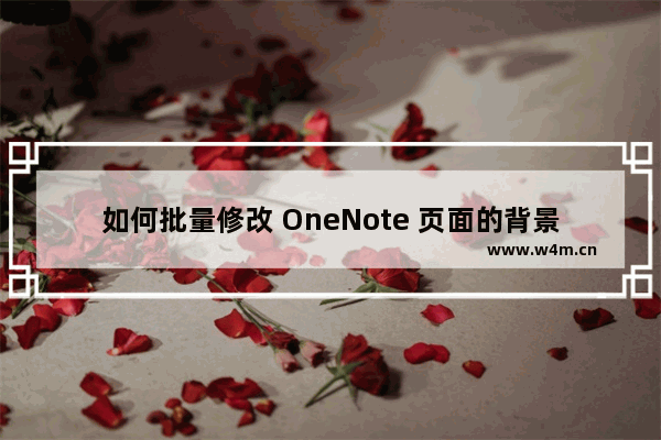 如何批量修改 OneNote 页面的背景色?