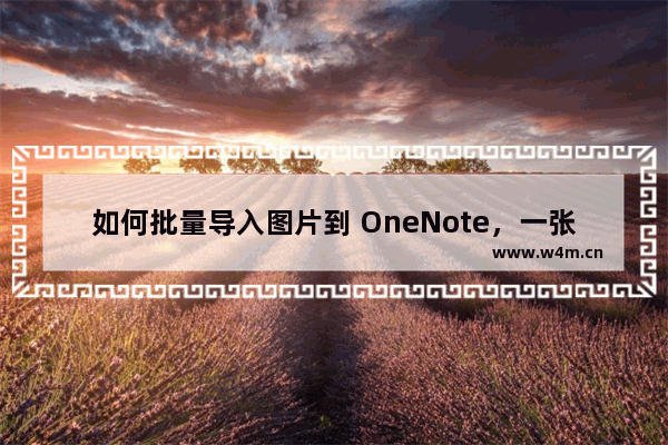 如何批量导入图片到 OneNote，一张图片一个页面