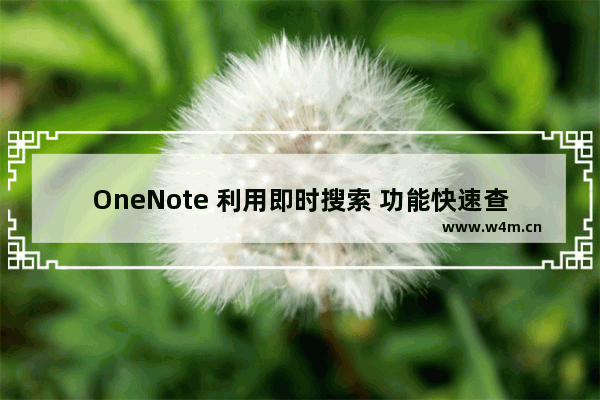 OneNote 利用即时搜索 功能快速查找笔记内容