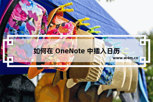 如何在 OneNote 中插入日历