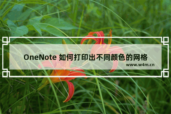 OneNote 如何打印出不同颜色的网格背景线？