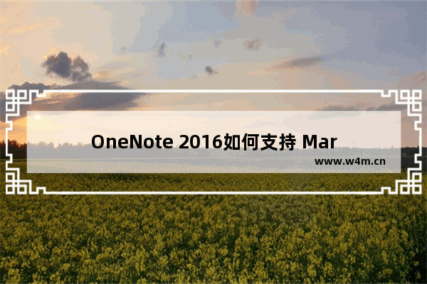 OneNote 2016如何支持 Markdown 语法