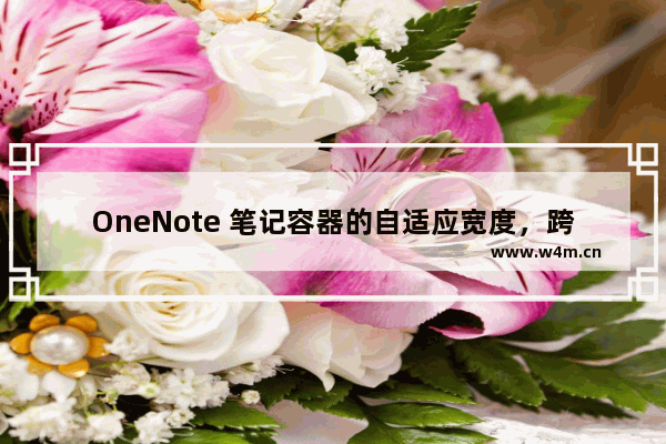 OneNote 笔记容器的自适应宽度，跨平台细节