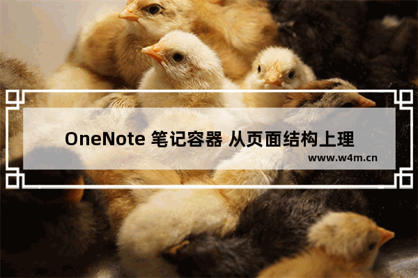 OneNote 笔记容器 从页面结构上理解笔记容器