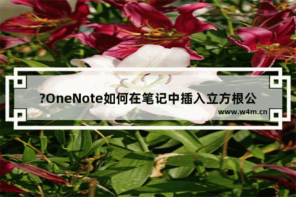 ?OneNote如何在笔记中插入立方根公式