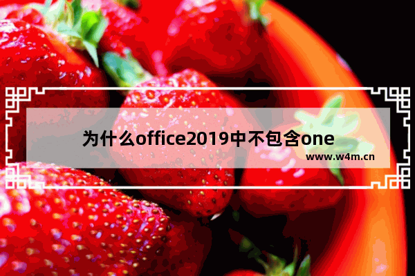 为什么office2019中不包含onenote2016