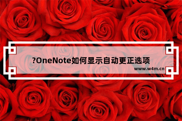 ?OneNote如何显示自动更正选项