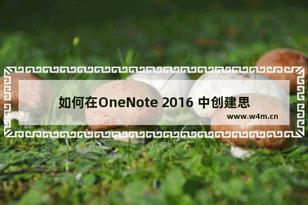 如何在OneNote 2016 中创建思维导图，而后在 OneNote UWP 中修改思维导图