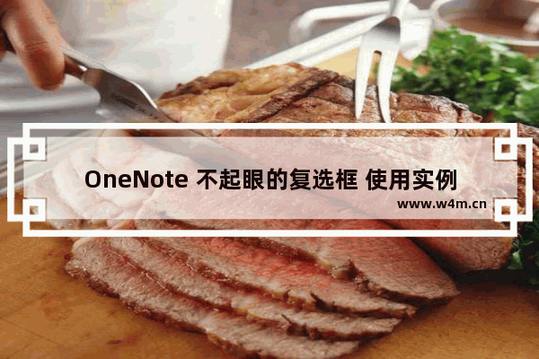 OneNote 不起眼的复选框 使用实例教程