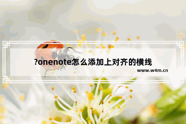 ?onenote怎么添加上对齐的横线