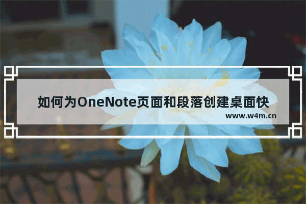 如何为OneNote页面和段落创建桌面快捷方式