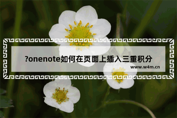 ?onenote如何在页面上插入三重积分