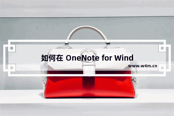 如何在 OneNote for Windows 10 中创建分区组？