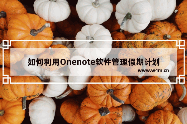 如何利用Onenote软件管理假期计划