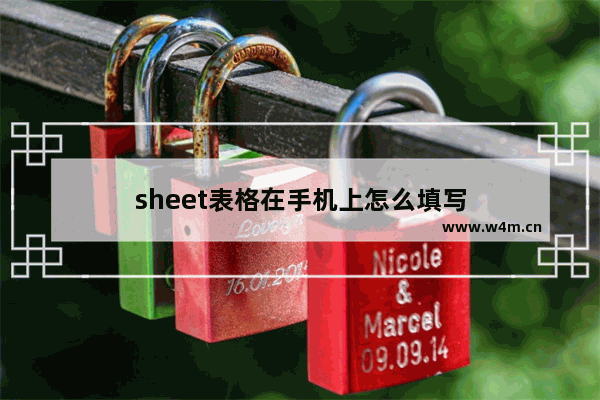 sheet表格在手机上怎么填写