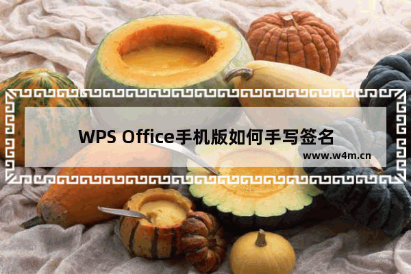 WPS Office手机版如何手写签名