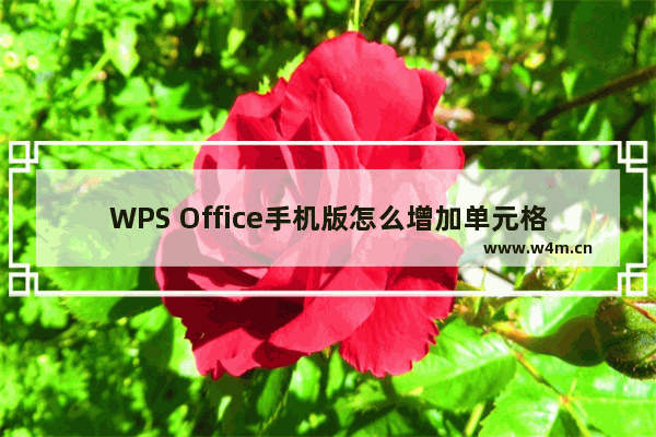 WPS Office手机版怎么增加单元格