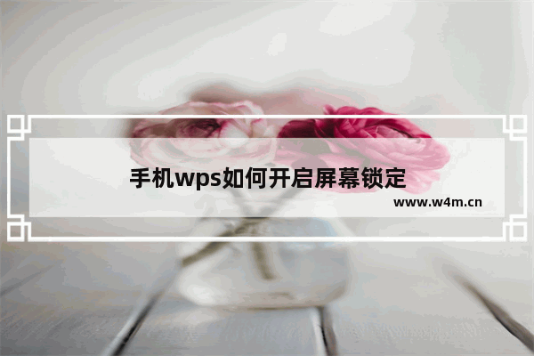 手机wps如何开启屏幕锁定