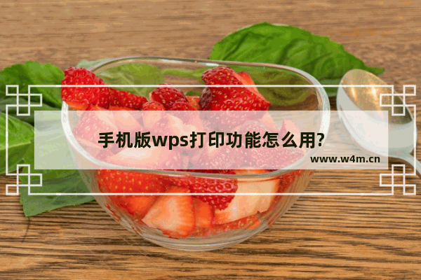 手机版wps打印功能怎么用?