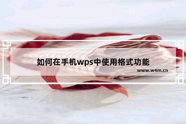 如何在手机wps中使用格式功能