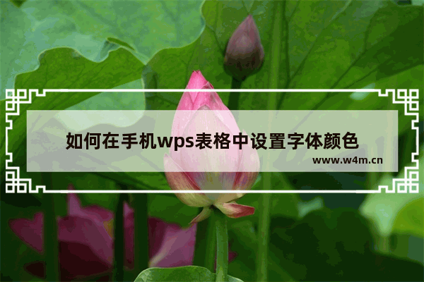 如何在手机wps表格中设置字体颜色