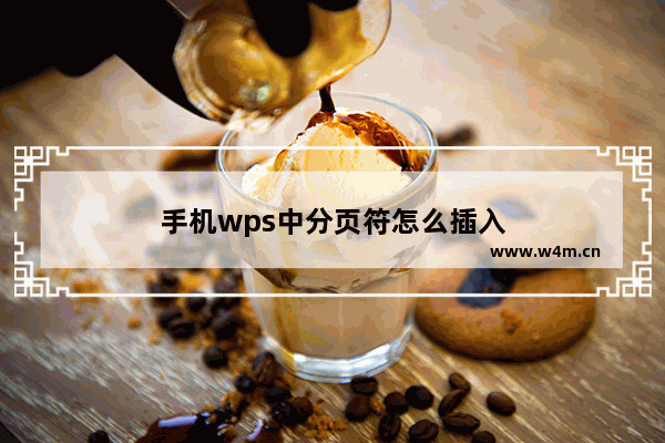 手机wps中分页符怎么插入