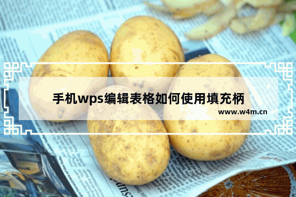 手机wps编辑表格如何使用填充柄