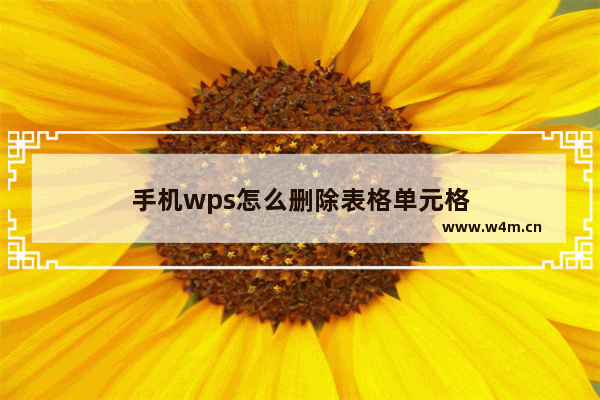 手机wps怎么删除表格单元格