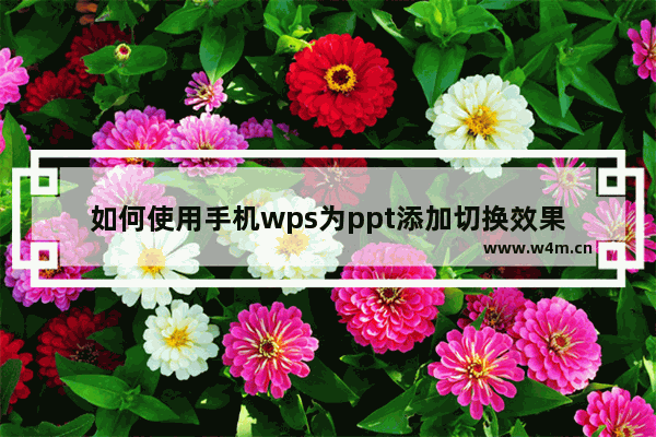 如何使用手机wps为ppt添加切换效果